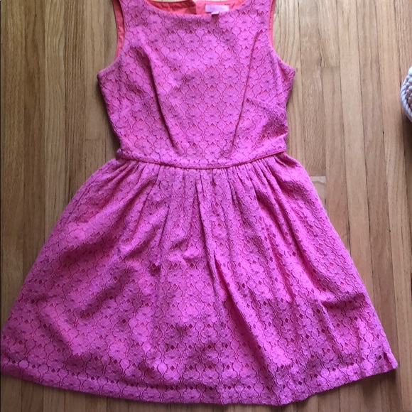 Lilly Pulitzer pink lace dress - Picture 2 of 7